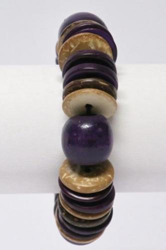 Armband aus Holz und Kokos