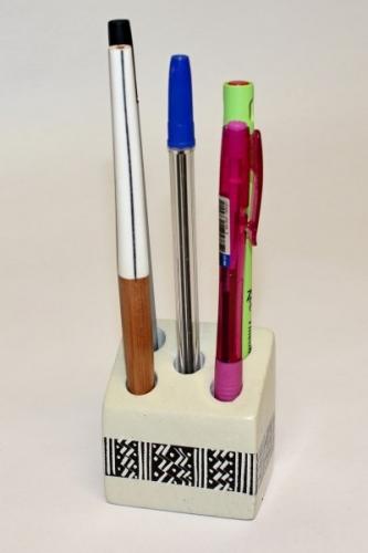 Speckstein, Stiftehalter, natur