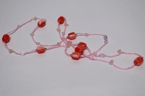 Halskette lang, rosa