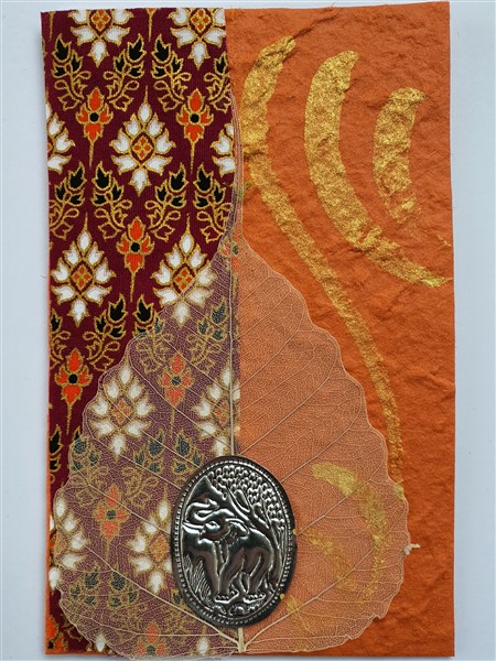 Grußkarte, "Chakra", orange