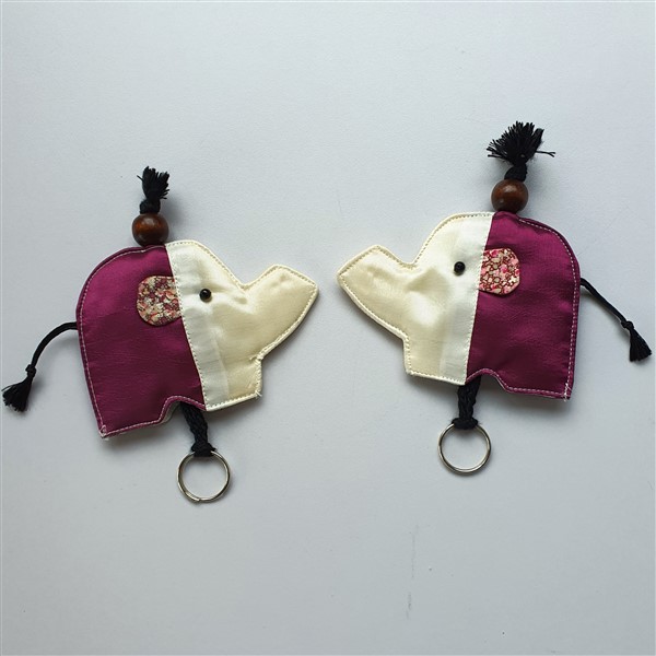Schlüsselanhänger, Elefant, 2 Stück