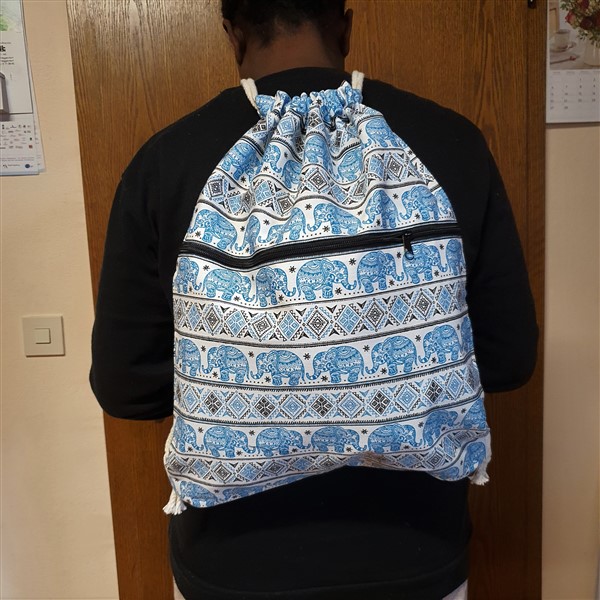 Zugrucksack,  Elefanten, blau