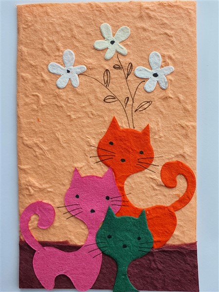 Grußkarte, "Katzen"