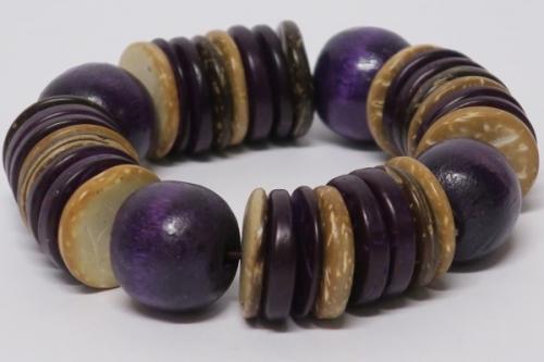 Armband aus Holz und Kokos