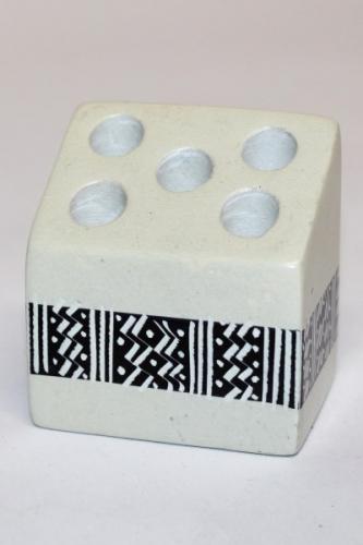 Speckstein, Stiftehalter, natur