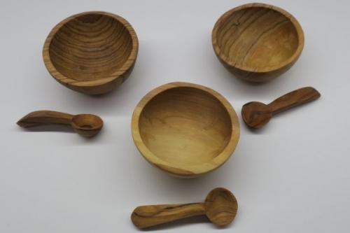 Holzschälchen, d~5cm, 3 Stück